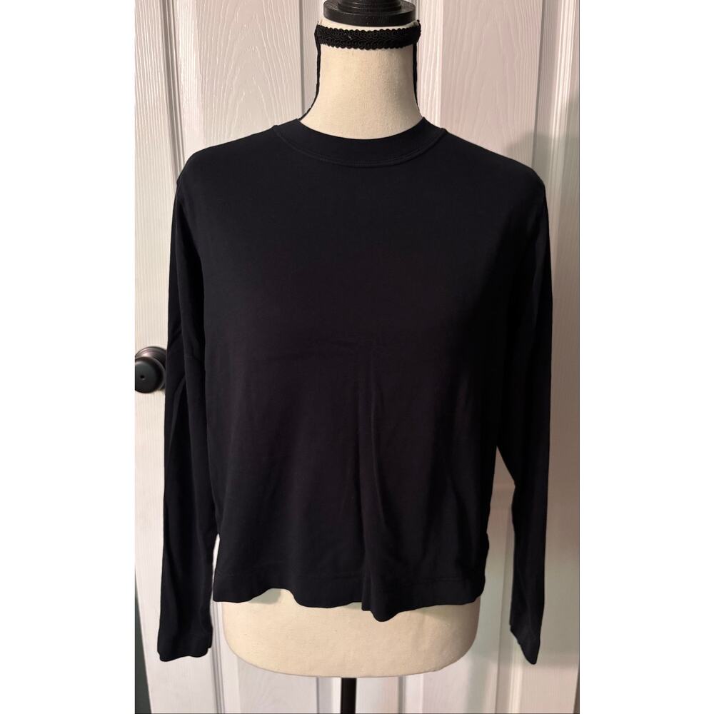 AYR Black Long Sleeve Shirt Women's Size Small 100% Pima Cotton